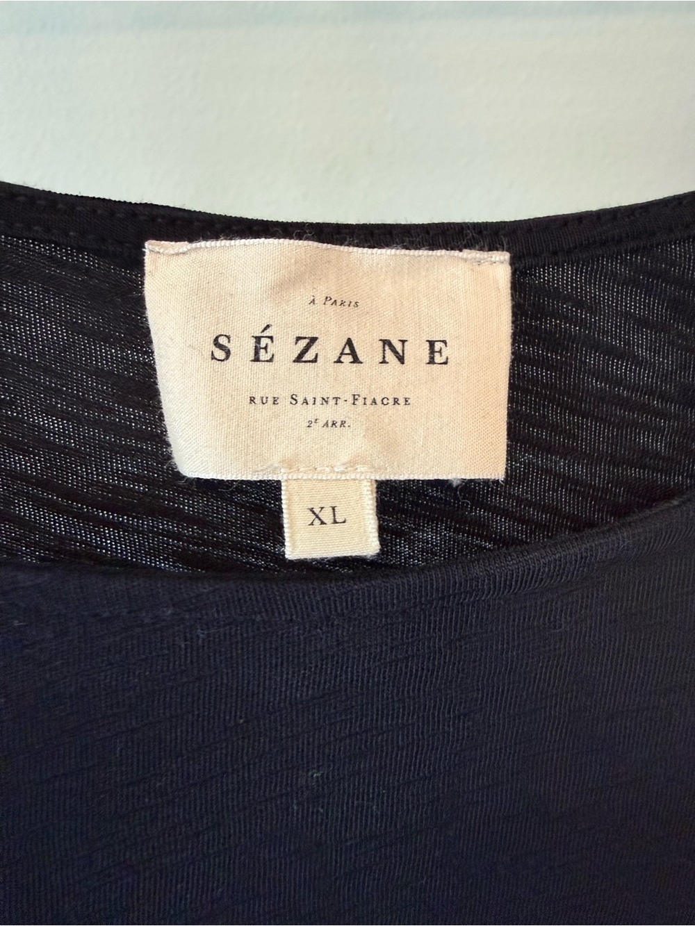 Sezane Hortense T-shirt Black - Size XL - Picture 4 of 4